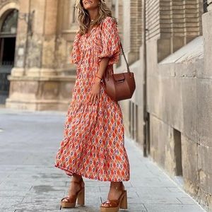 Maxi Boho Dress - Printed Dress